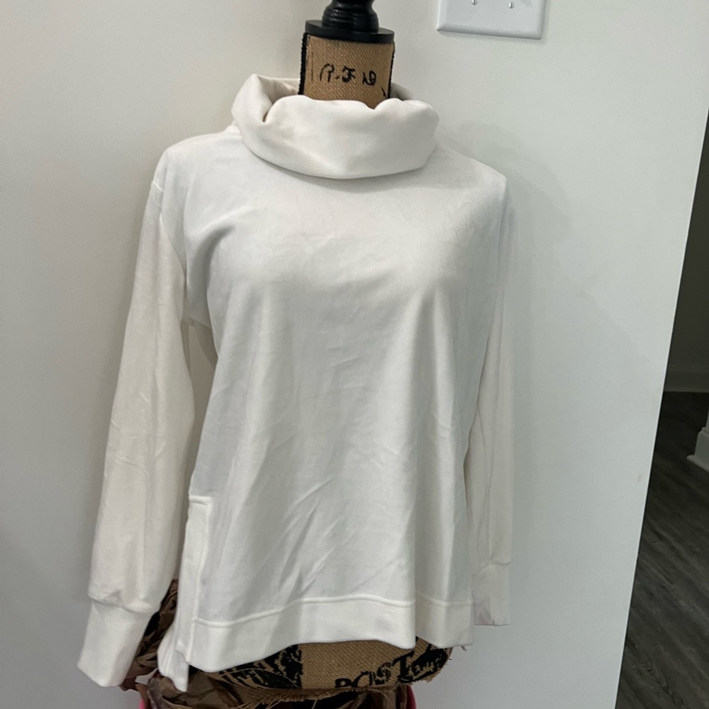 Calvin Klein Cream Cowl Neck Sweater